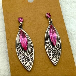 Vintage Sadie Green Pierced Earrings